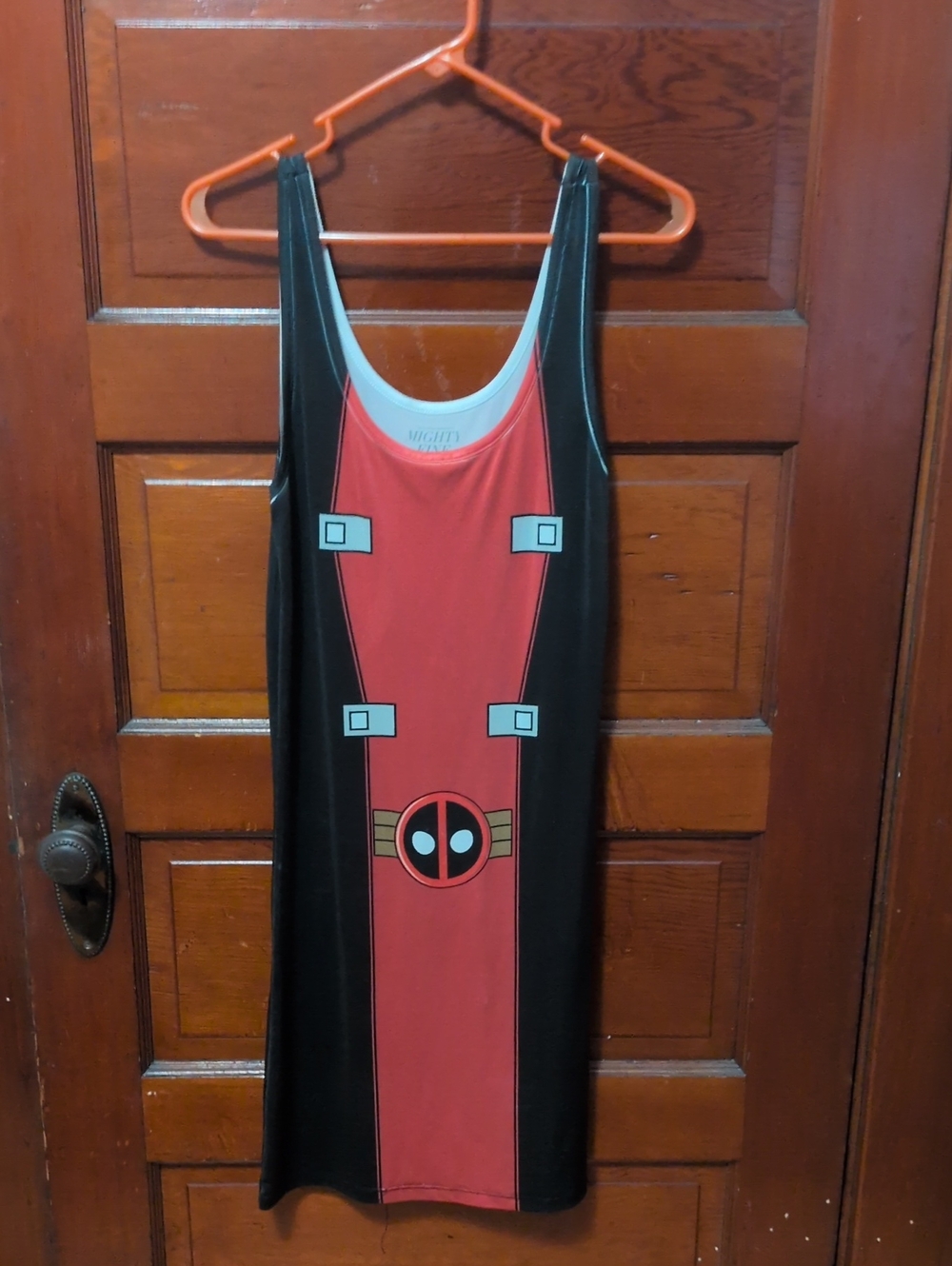 Mighty Fine Red and Black Superhero Costume Dress